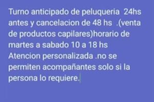 Peluqueria de damas y venta de productos capilares